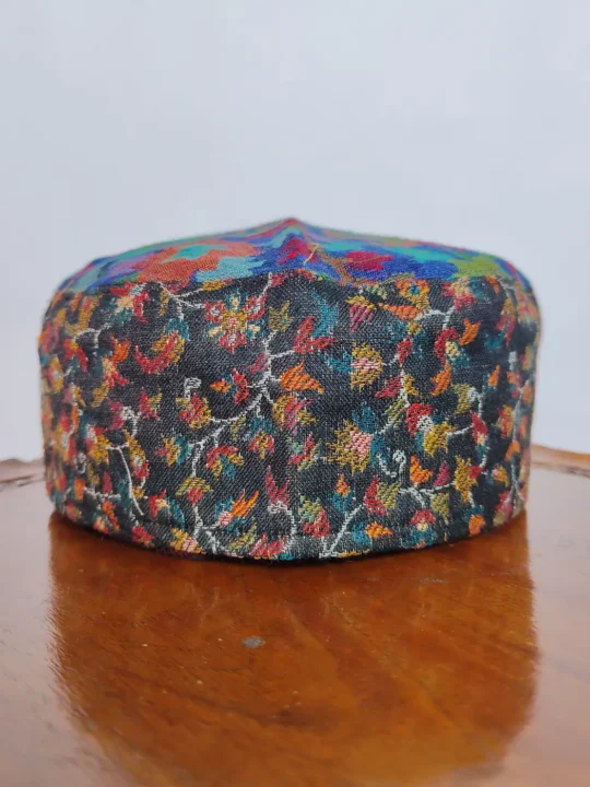 Kashmiri Kani Blue and Black Cap Sarfaraz