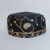 Black Toosha Cap with Sozni Embroidery Umair