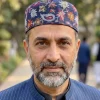 Foldable Kani Cap Omar in Dark Blue from Kashmir