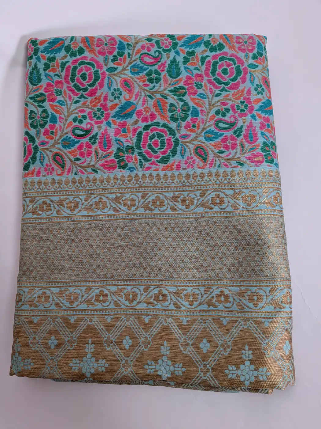 Gulabi Cotton Silk Saree with Zari Embroidery