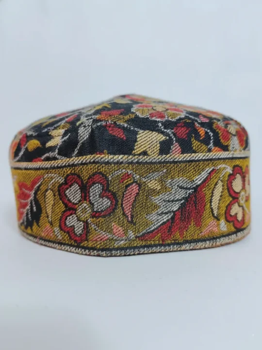 Aala Kashmiri Kani Black Cap Zameendar