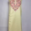 Dilbar Pastel Yellow 2pc Kashmiri Decent Suit with Aari Embroidery in Ruby Cotton