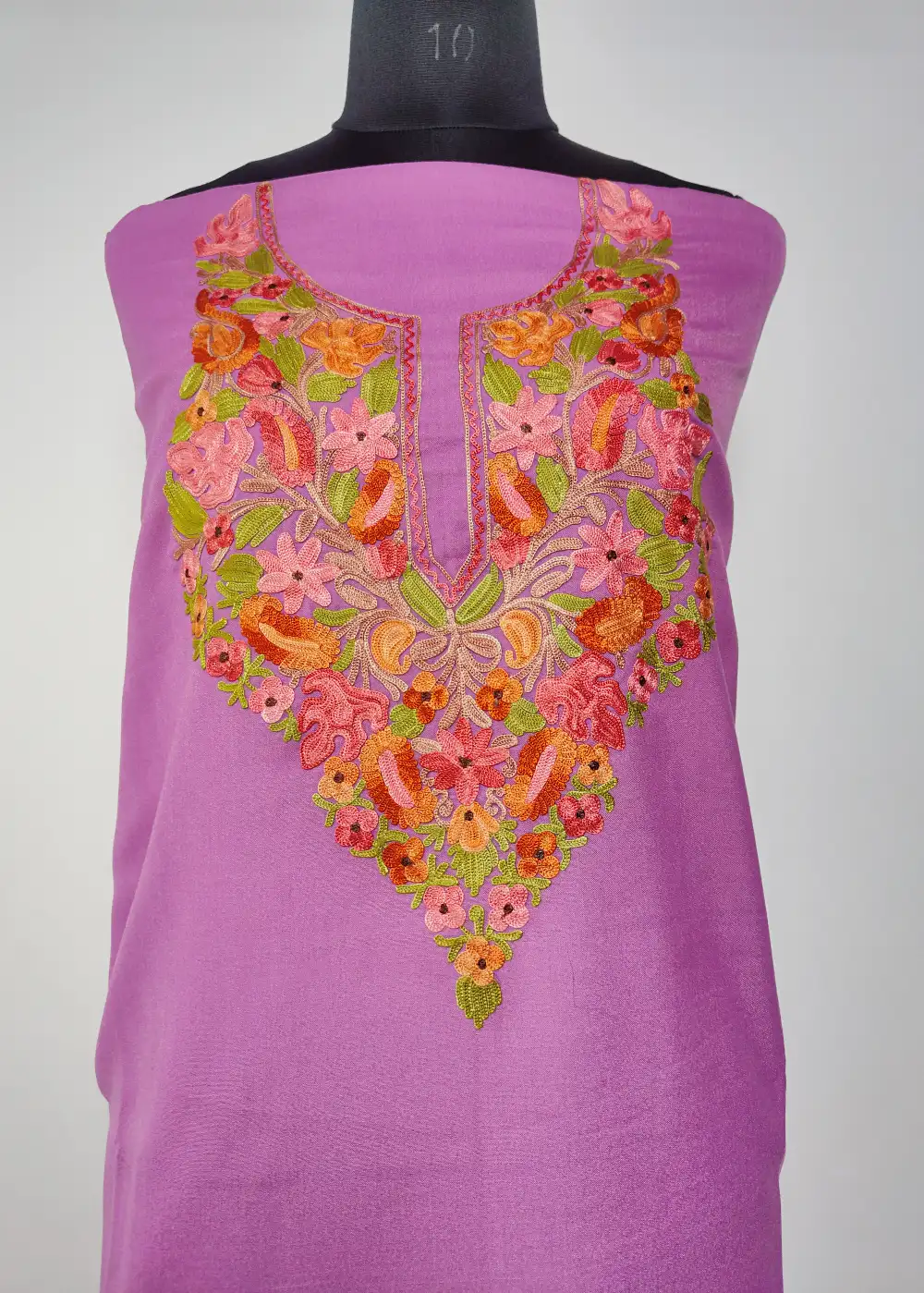 Bahar 2pc Smitten Pink Kashmiri Decent Suit in Summer Cool Cotton with Aari Embroidery - Image 2