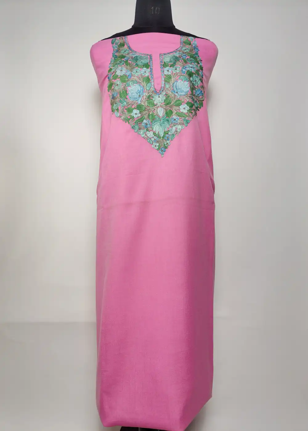 Dilkash Gulab 2pc Kashmiri Salwar Kameez Suit with Aari Embroidery in Summer Cool Cotton