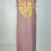 Gulbahar Lavender 2pc Kashmiri Unstiched Suit in Summer Cool Cotton with Aari Embroidery