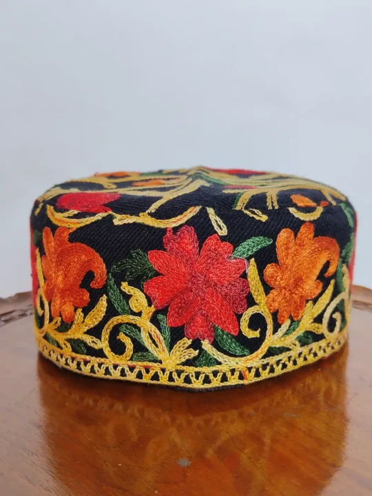 Rebar Wool Black Aari Embroidery Men’s Cap