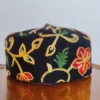 Sahab Aari Embroidery Black Wool Cap