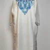 Nargis Pheran White with Aari Embroidery in Cashmilon Wool