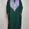 Bottle Green Pheran Saniya in Cashmilon Wool with Aari Embroidery
