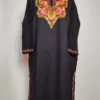 Black Pheran Zoongaash with Aari Embroidery in Cashmilon Wool
