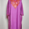 Gulnar Purple Pheran in Cashmilon Wool with Aari Embroidery