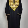Black Pheran with Aari Embroidery Alamzeb in Cashmilon Wool
