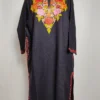 Sadabahar Black Pheran in Cashmilon Wool with Aari Embroidery