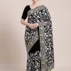 Raqs Georgette Black Saree with Aari Embroidery