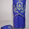 Kashmiri Dark Blue Ruby Cotton Kurta Set with Aari Embroidery