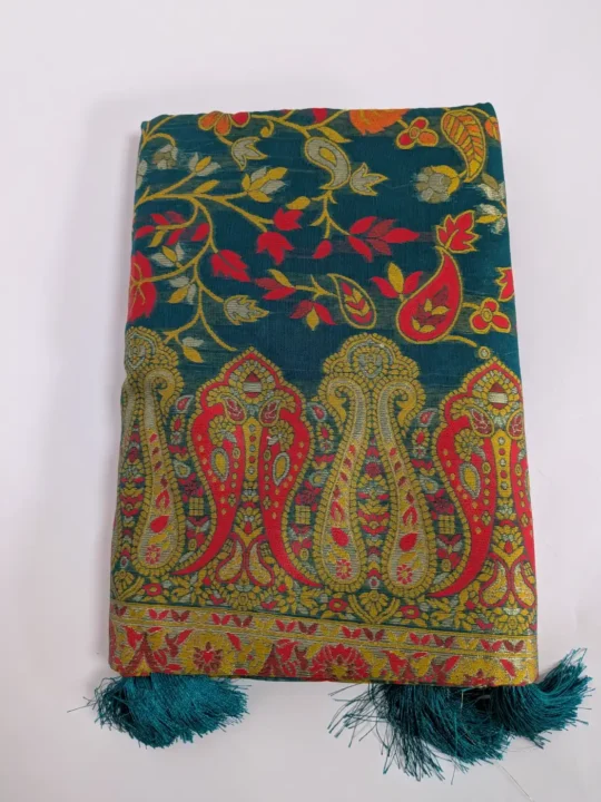 Cotton Silk Rang-e-Badaam Kani Saree