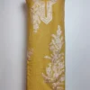 Kashmiri 2pc Mustard Designer Suit in Crush Cotton with Booti Aari Work Haniya
