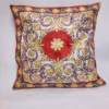 Bloom and Beauty - Pair of Kashmiri Cushion Covers  - Hand Chain Stitch | 16 x 16