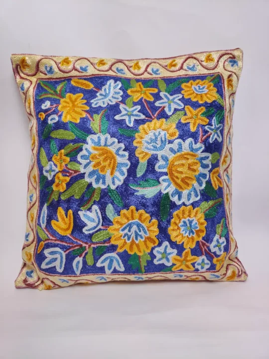 Kashmiri Cushion Covers - Set of 2 - Chain Stitch (16x16)