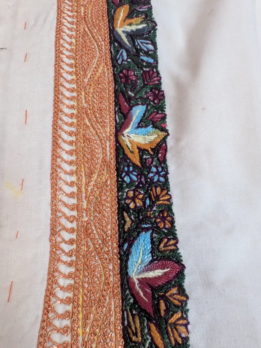 Kashmiri Neck Patch in Hand tilla and Sozni Work - Image 3