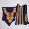 Kashmiri Patch Set with Golden Tilla Embroidery - Pockets, Lace and Sleeves