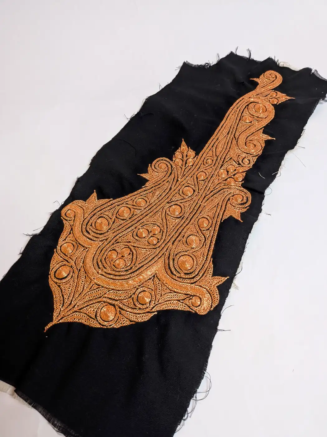 Black Kashmiri Hand Tillla Work Booti Patch