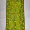 Prayer Mat in Green with Aari Embroidery from Kashmir (4 x2 ft)