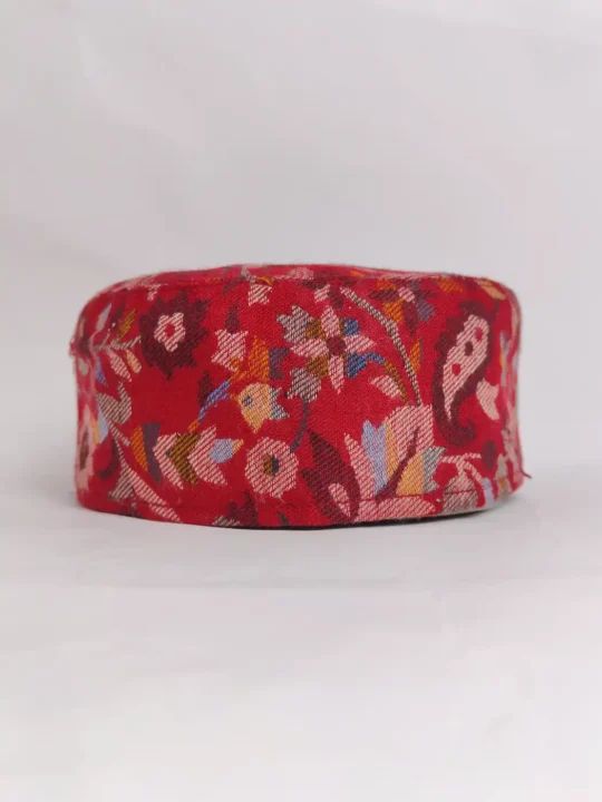 Kashmiri Omar Red Kani Cap