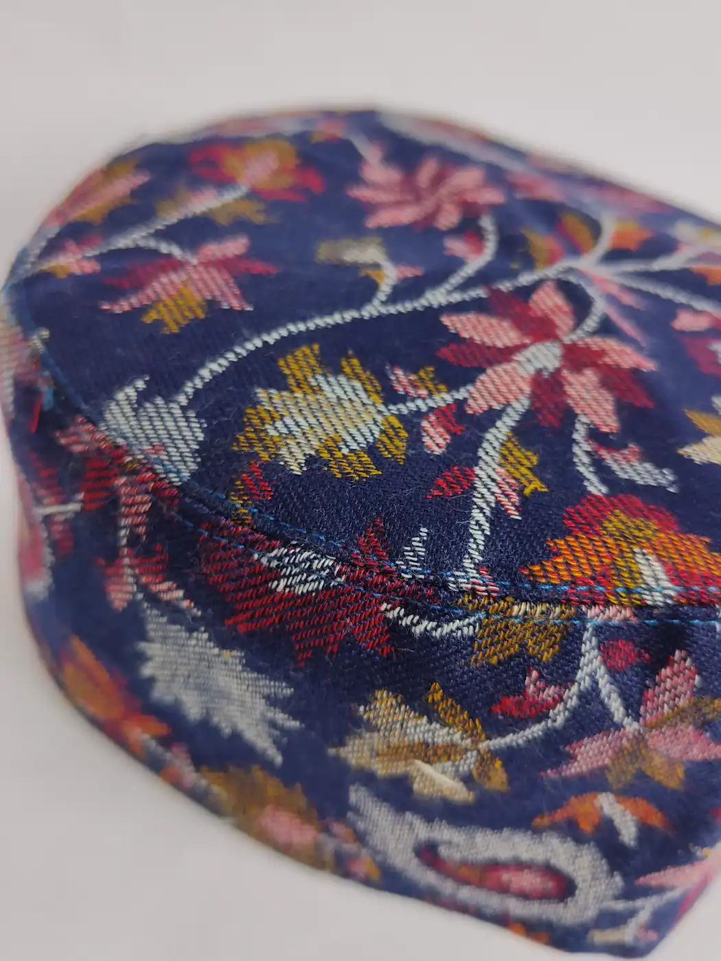 Foldable Kani Cap Omar in Dark Blue from Kashmir - Image 3