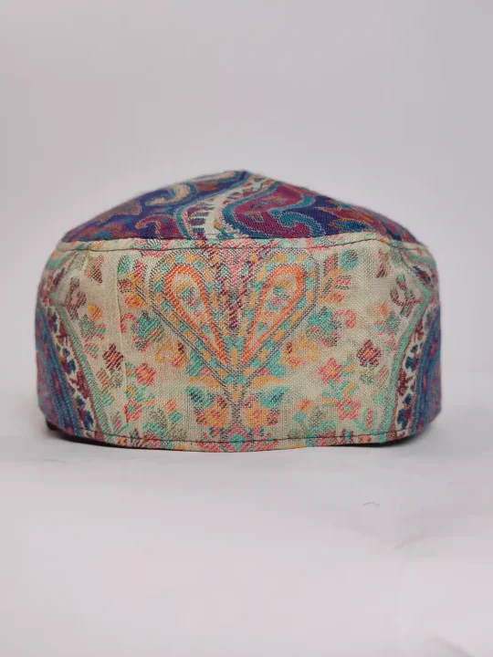 Royal Blue Kashmiri Kani Cap