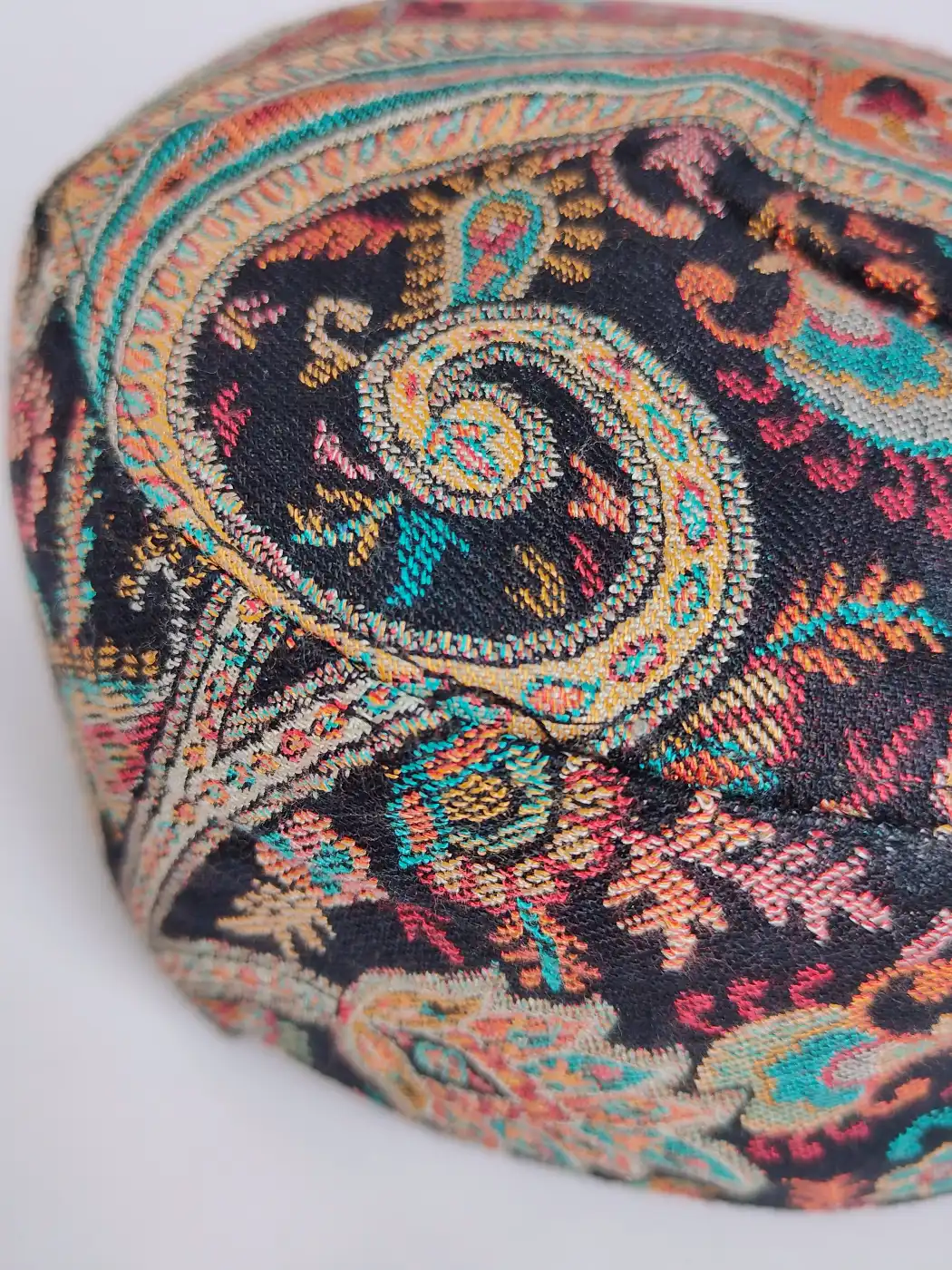 Black Kashmiri Kani Cap Waqar - Image 2