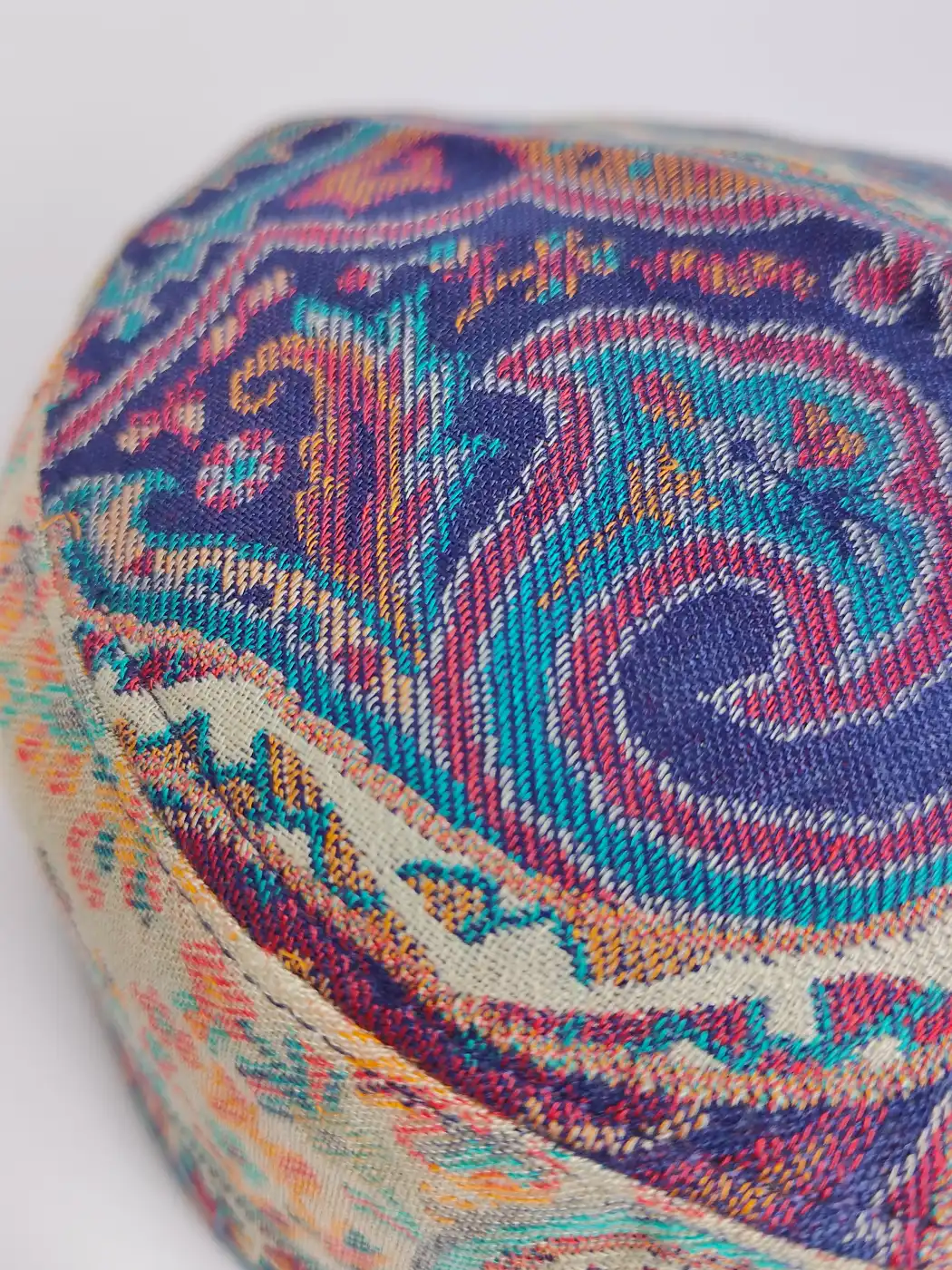 Royal Blue Himmat Kashmiri Kani Urban Cap - Image 3