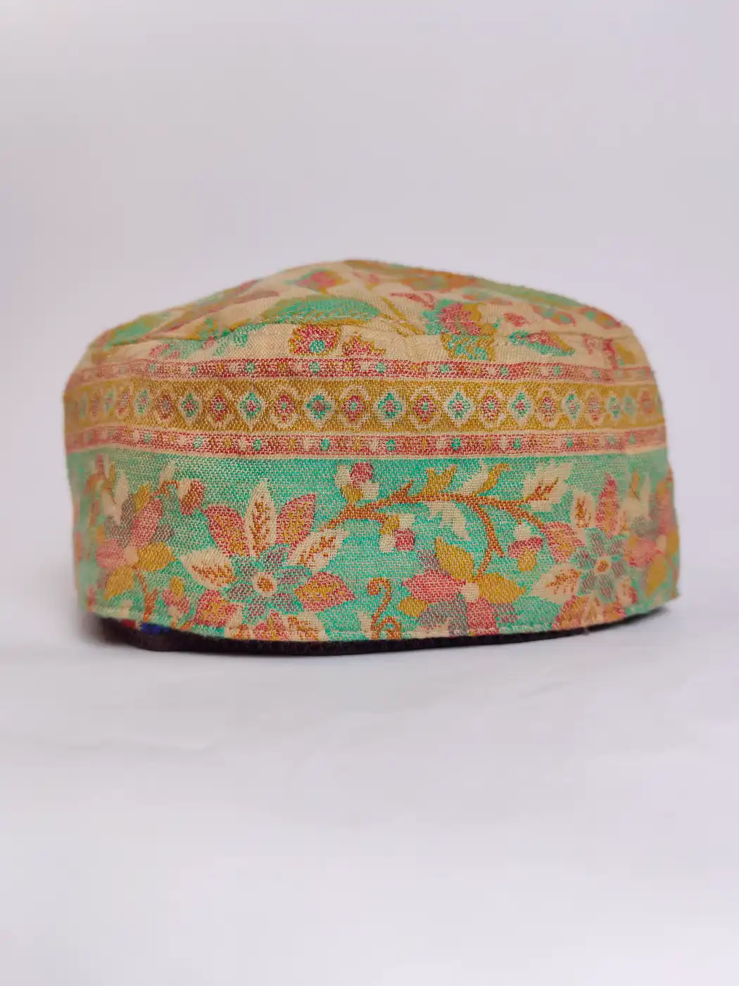 Foldable Kashmiri Beige Kani Cap