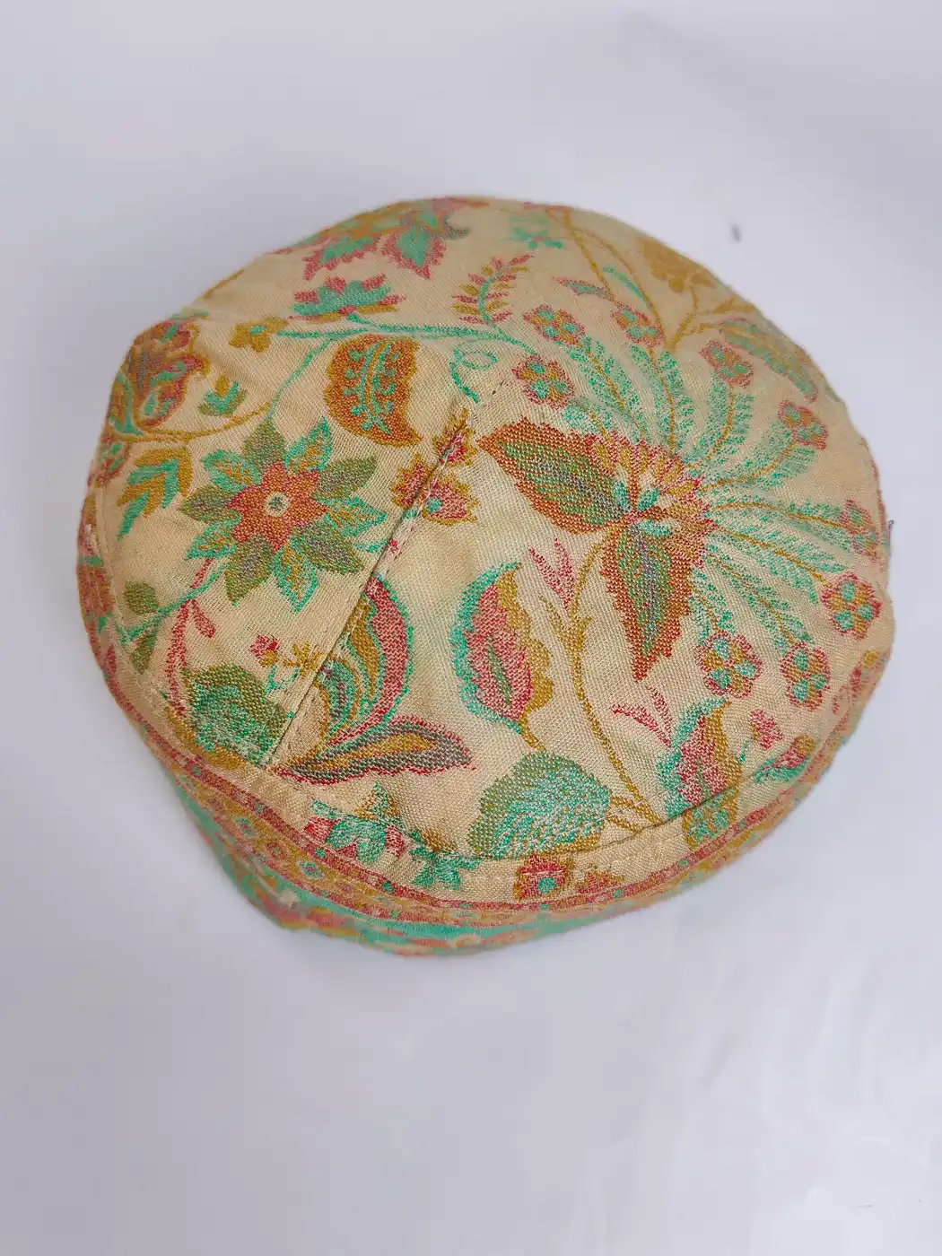 Foldable Kashmiri Beige Kani Cap - Image 2