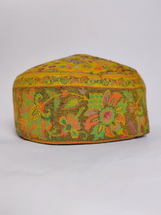 Kashmiri Mustard Stylish Kani Cap