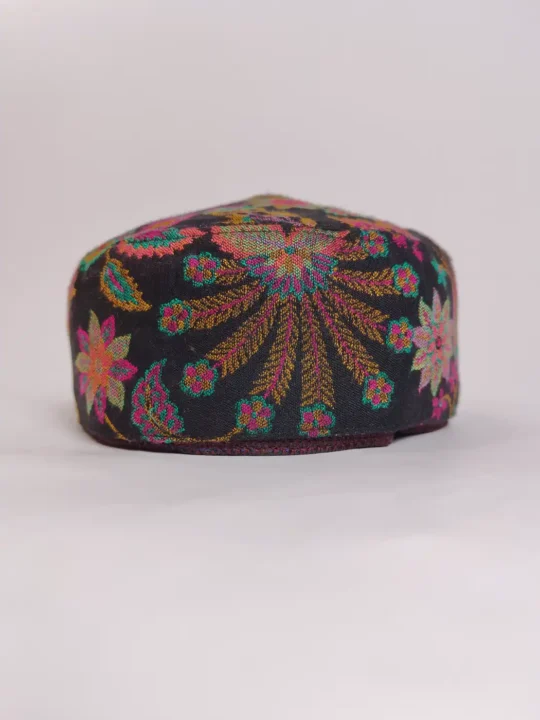 Mens Kashmiri Black Kani Cap