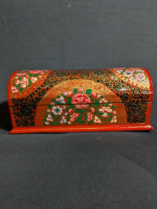 Naqsh Hand-Painted Kashmiri Floral Design Paper Mache Bangle Box