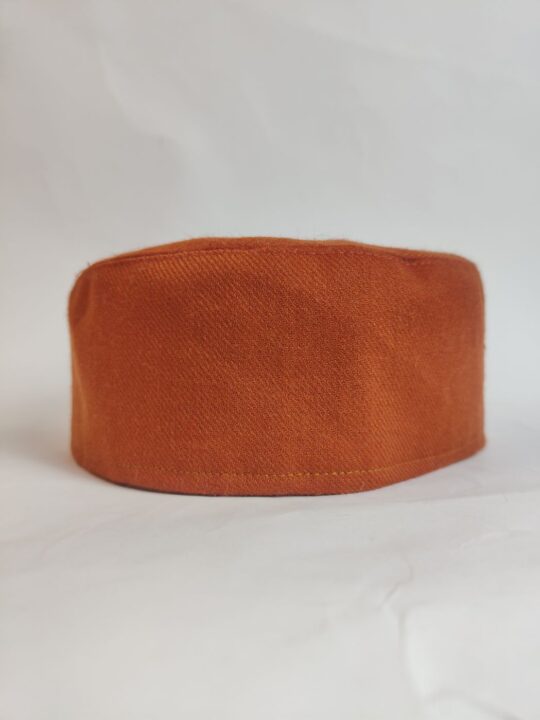 Plain Orange Kashmiri Cap