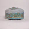 Ash Grey Toosha Kashmiri Cap with Sozni Embroidery
