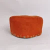 Orange Kashmiri Cap with Sozni Embroidery