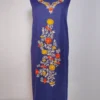 2pc Naheed Kashmiri Dark Blue Suit in Poly Cotton with Aari Embroidery