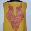 Desert Brown 2pc Kadhai Suit in Summer Cool Cotton Tabasum with Aari Work