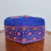 Mehrban Blue Toosha Cap with Kashmiri Hand Sozni Embroidery