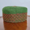 Green Toosha Cap with Kashmiri Hand Sozni Embroidery Sikandar