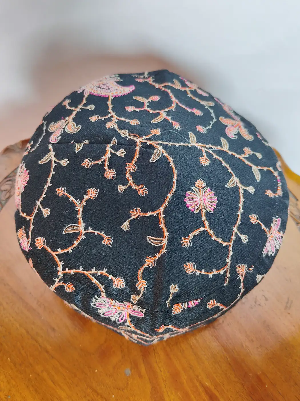 Safar Stylish Black Cap with Sozni Embroidery - Image 2