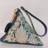 Gulafsha Teal Green Triangle Potli Bag with Zari Embroidery