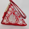 Red Triangle Potli Bag with Zari Embroidery Firdous