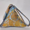 Demin Blue Nazrana Triangle Potli Bag with Zari Embroidery