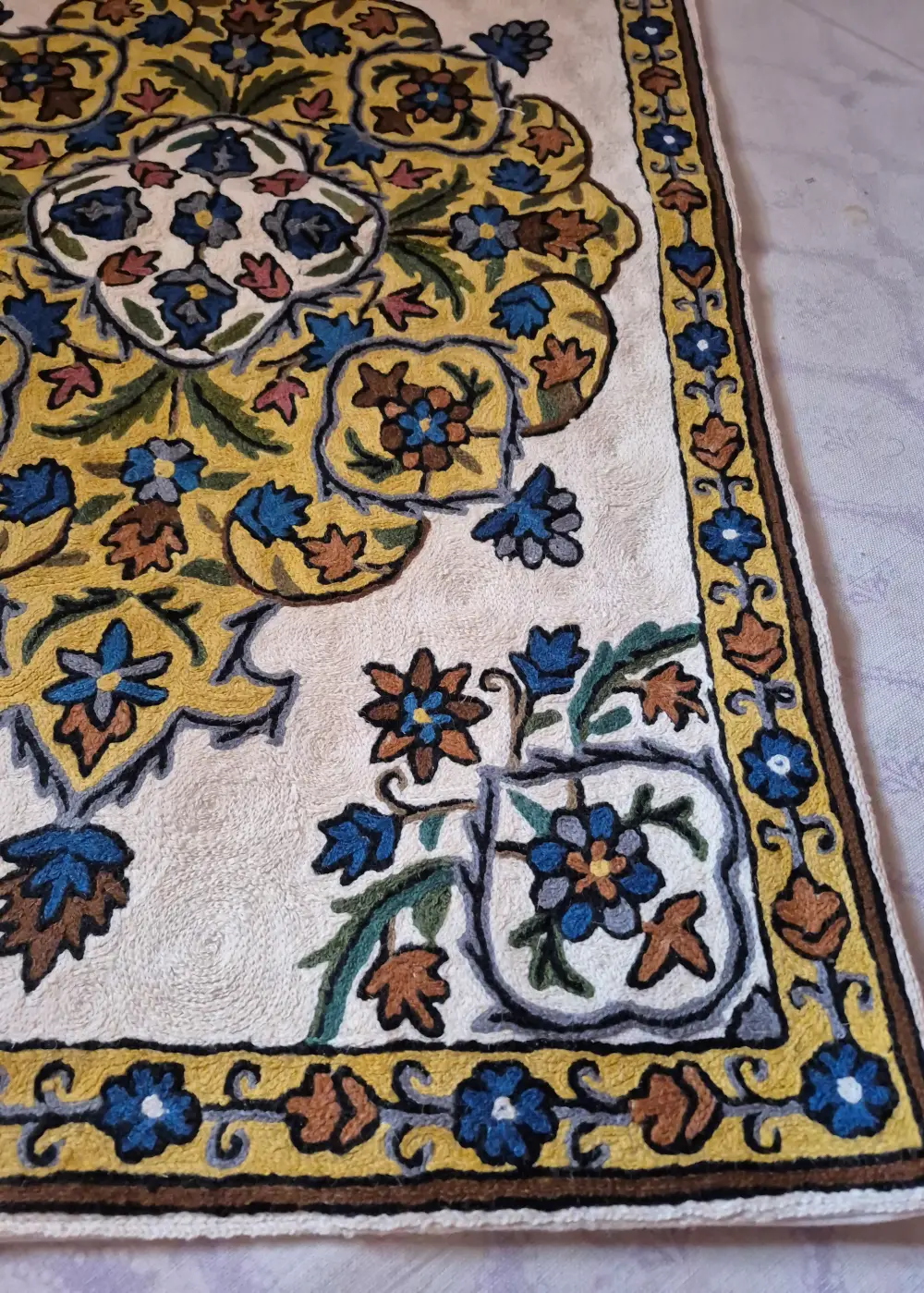 Naqshkaar Kashmiri Handmade Wall Decor with Wool Chain Stitch Embroidery | 3×2 - Image 3