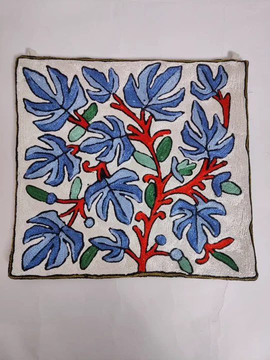 1 feet - Kashmiri Wall Hanging with Silk Hand Chain Stitch Embroidery | Set of 2